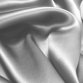 Tissu Satin de Soie uni Gris perle x10cm