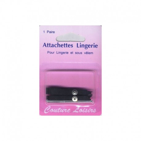 Attachettes lingerie Noir