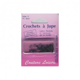 Agrafes noires n°0 avec brides (x14)