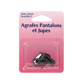 Agrafes 20mm Pantalons Jupes noires