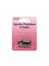 Agrafes 25mm Pantalons Jupes nickelées