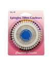 Epingles têtes perles (x40) 38mm x 0,62mm