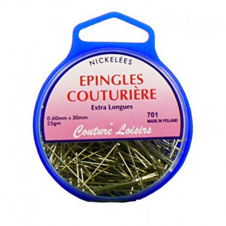Epingles cout. nick extra long. ±360 25g 30 x0,6mm 
