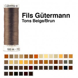 Fil à coudre 100m - Beige/Brun - Gütermann