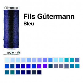 Fil à coudre 100m - Bleu - Gütermann