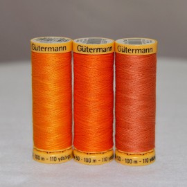 Fil de coton naturel 100m -Orange- Gütermann