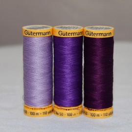 Fil de coton naturel 100m -Violet- Gütermann