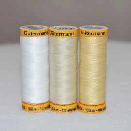 Fil de coton naturel 100m -Beige- Gütermann