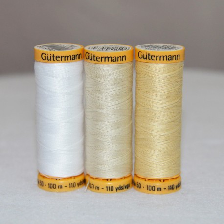 Fil de coton naturel 100m -Beige- Gütermann