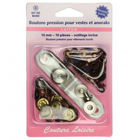 Boutons pression pour veste et anoraks - Bronze