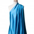Tissu Satin Duchesse Acétate Bleu Lagon x10cm