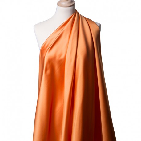 Tissu Satin Duchesse Mandarine x10cm