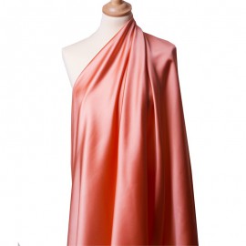 Tissu Satin Duchesse Saumon x10cm