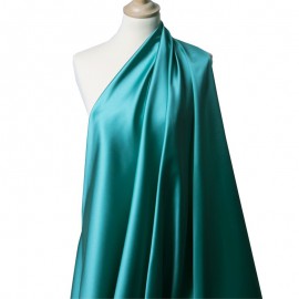 Tissu Satin Duchesse Turquoise x10cm