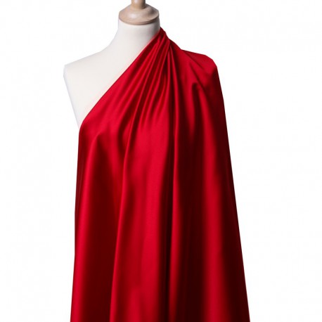 Tissu Satin Duchesse Rouge x10cm
