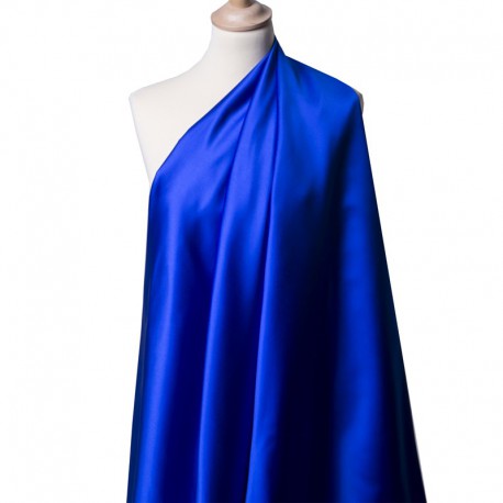 Tissu Satin Duchesse Bleu Royal x10cm