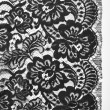 Tissu Dentelle de calais fleurs noir x10cm