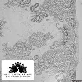 Tissu Dentelle de calais silex motif arabesque x10cm